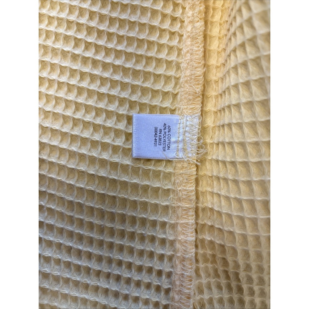 CHRISTOPHER & BANKS WOMEN'S YELLOW COTTON WAFFLE WEAVE CASUAL JACKET SIZE Large - Picture 10 of 12